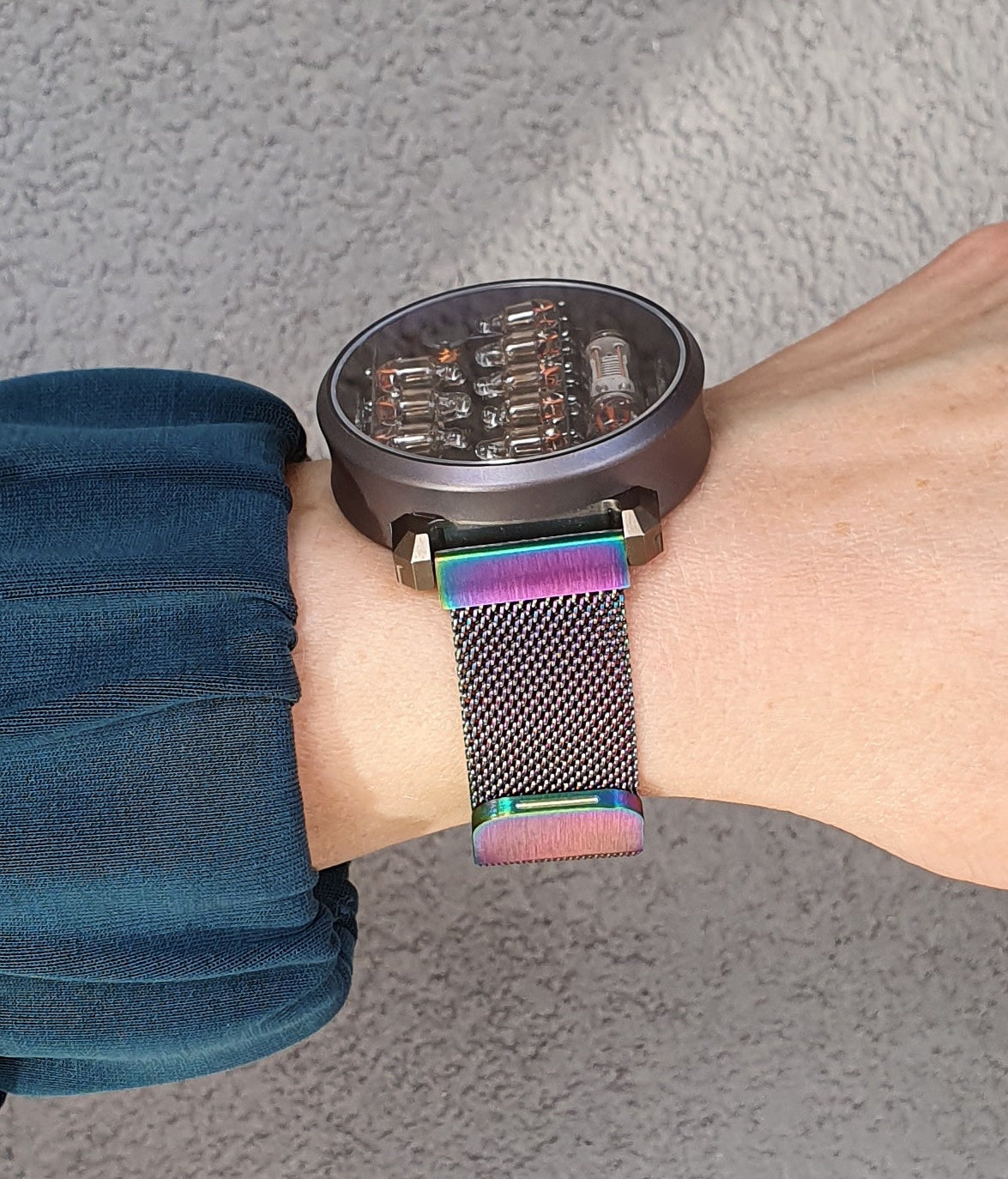 Strap. Purple. Steel. Magnet lock. Band. Lunokhod