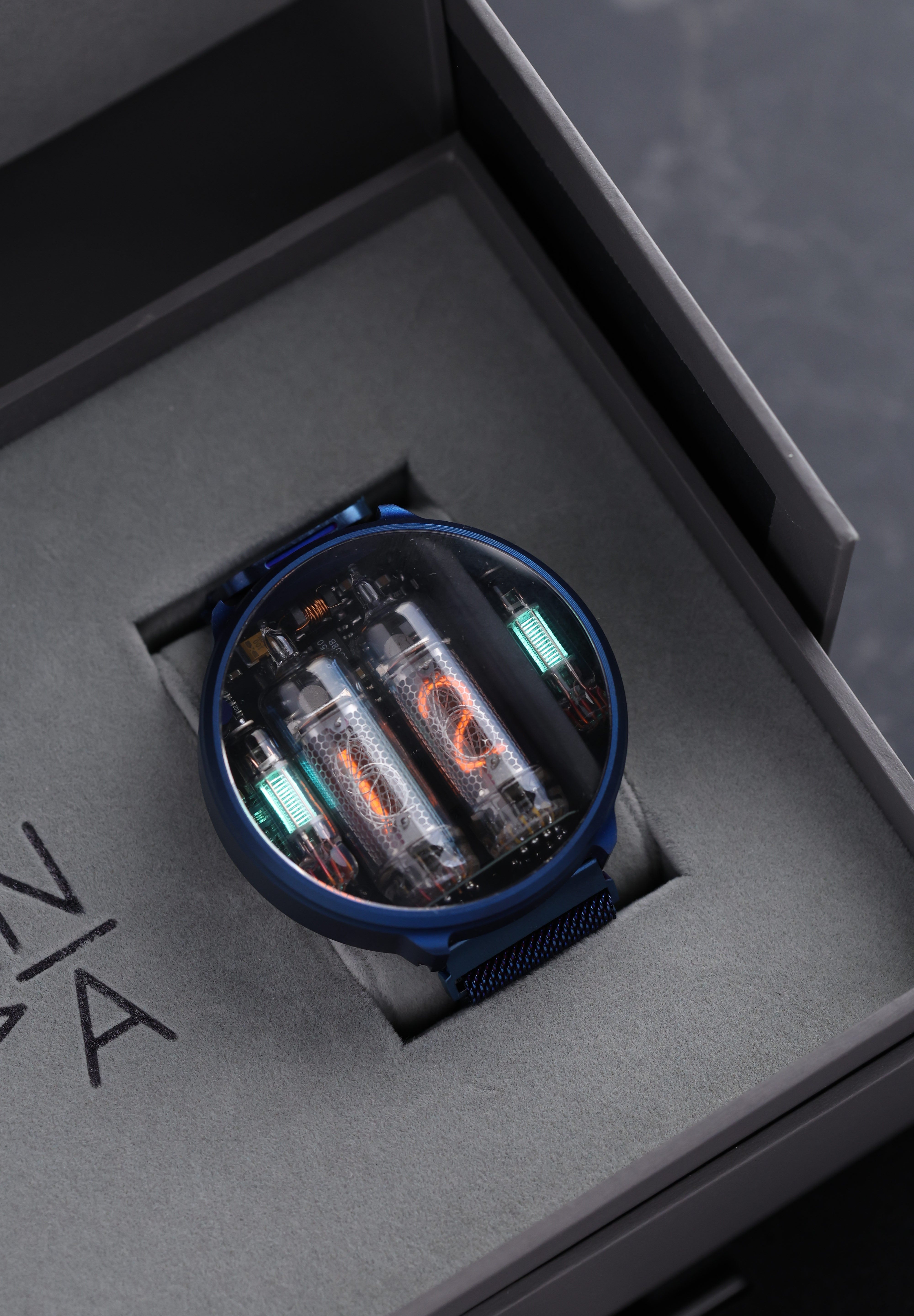 NIWA Nixie watch V 2.0 - Fallout blue. Limited. Only 10 pieces