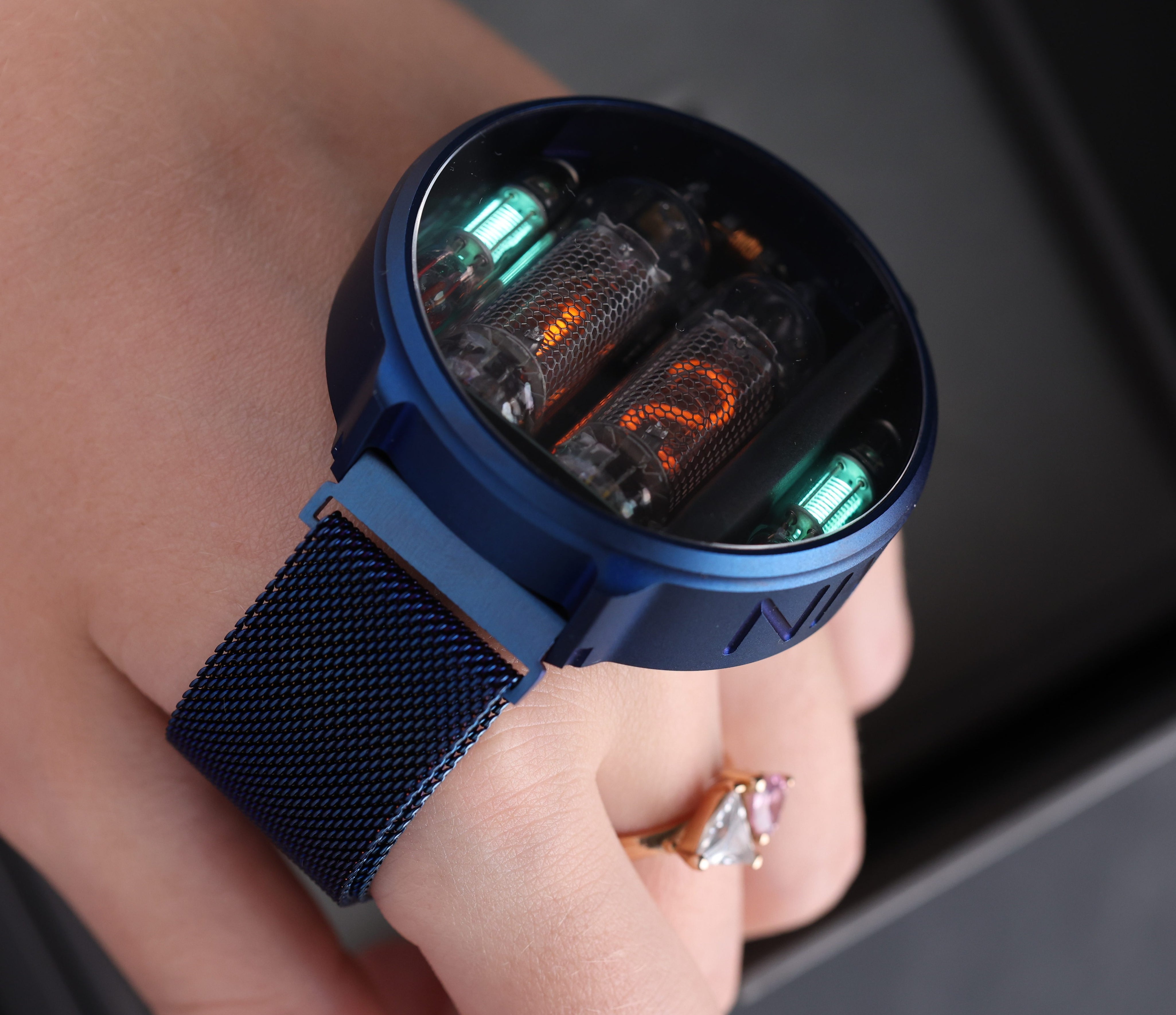 NIWA Nixie watch V 2.0 - Fallout blue. Limited. Only 10 pieces