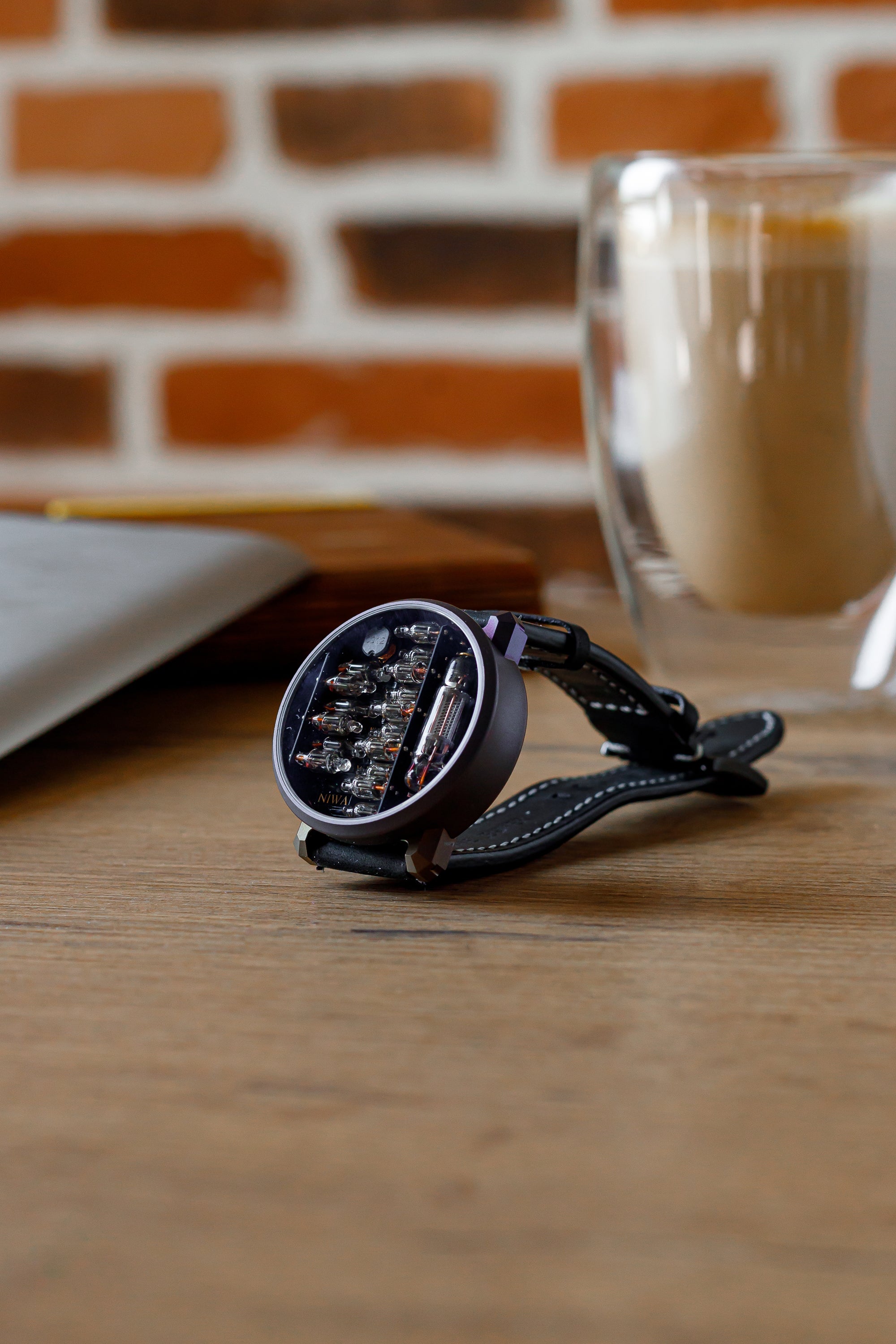 NIWA Lunokhod watch. Barnard 68 case.Dock station with meteorite.