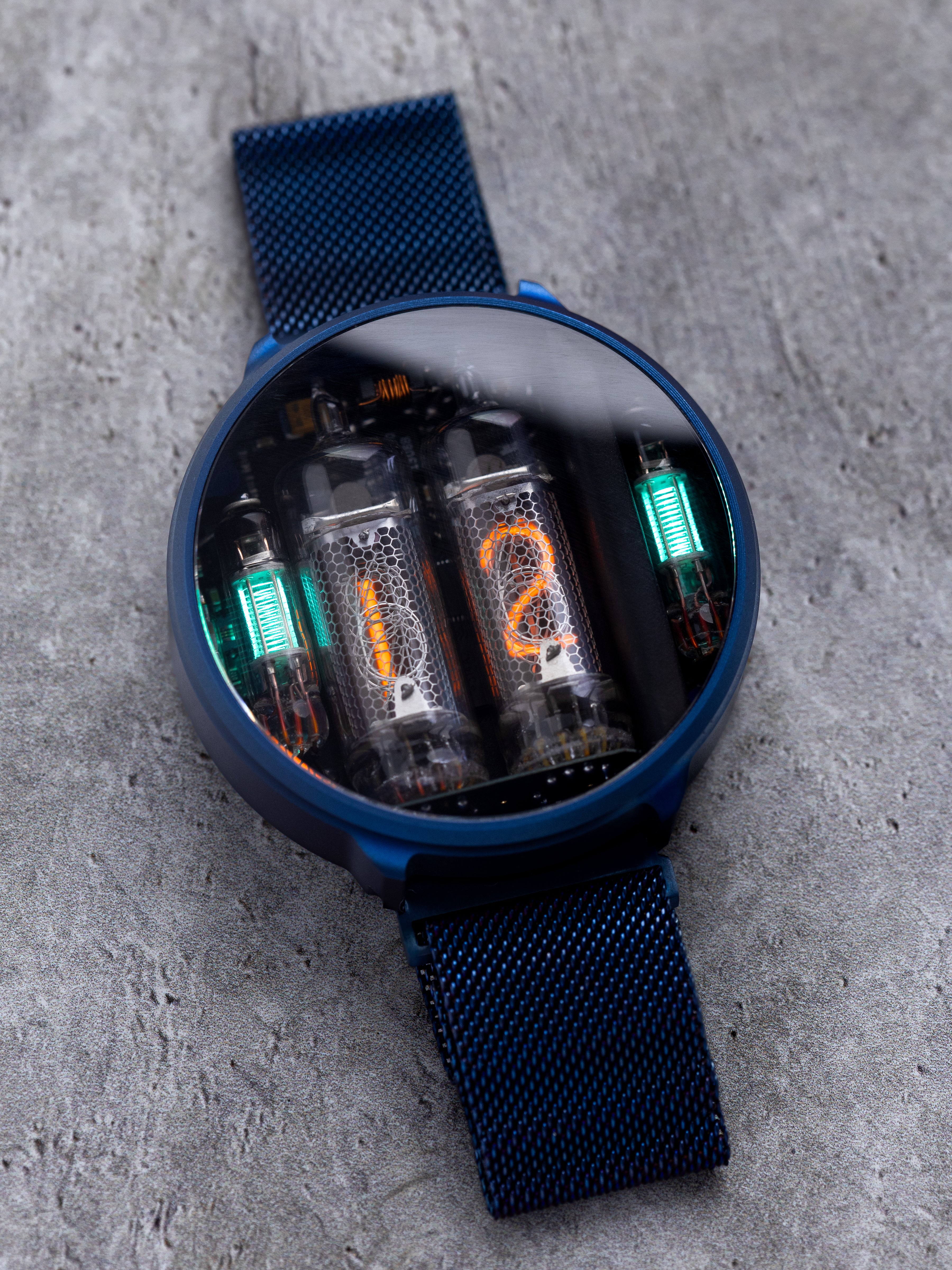 NIWA Nixie watch V 2.0 - Fallout blue. Limited. Only 10 pieces