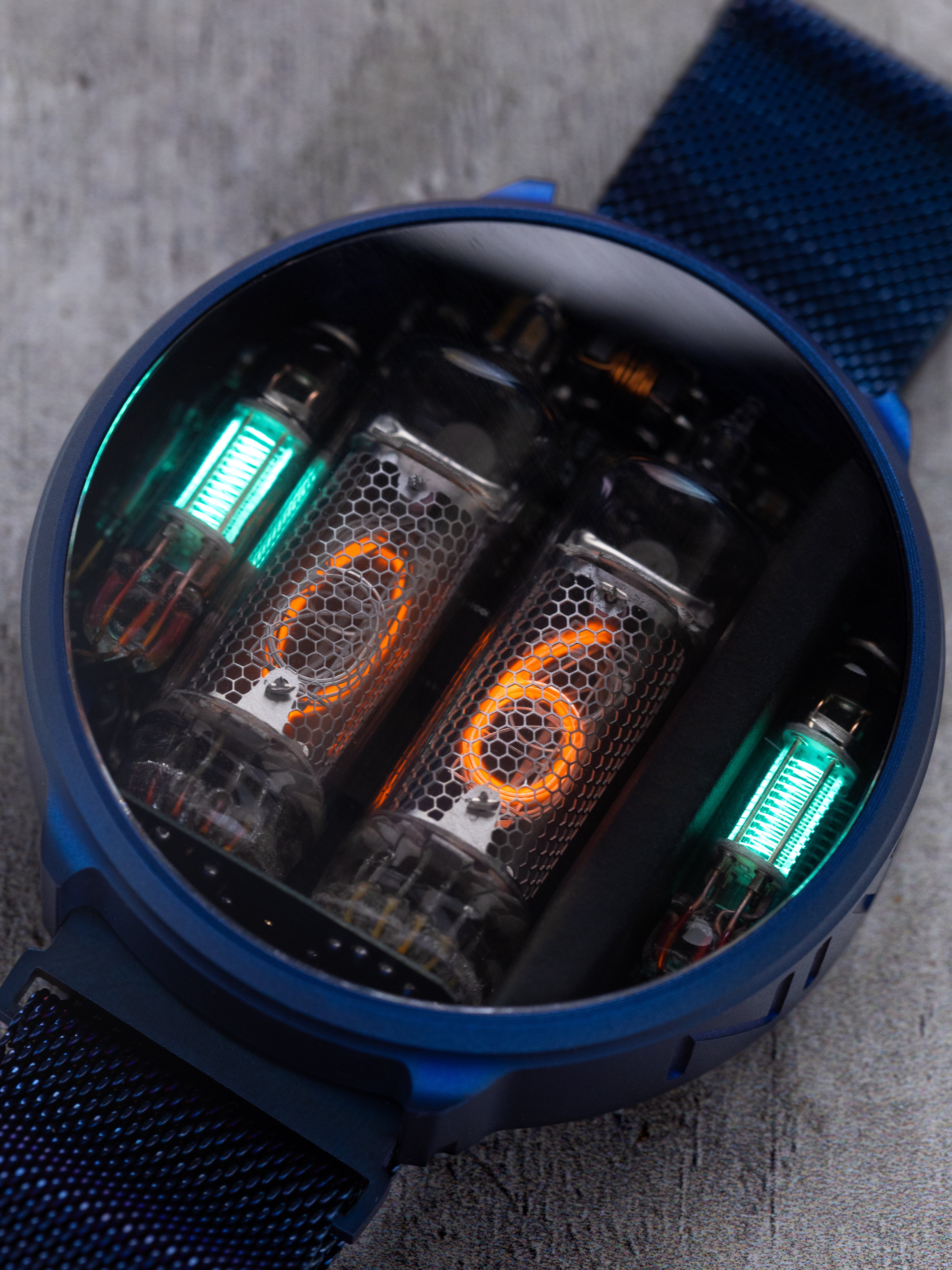 NIWA Nixie watch V 2.0 - Fallout blue. Limited. Only 10 pieces