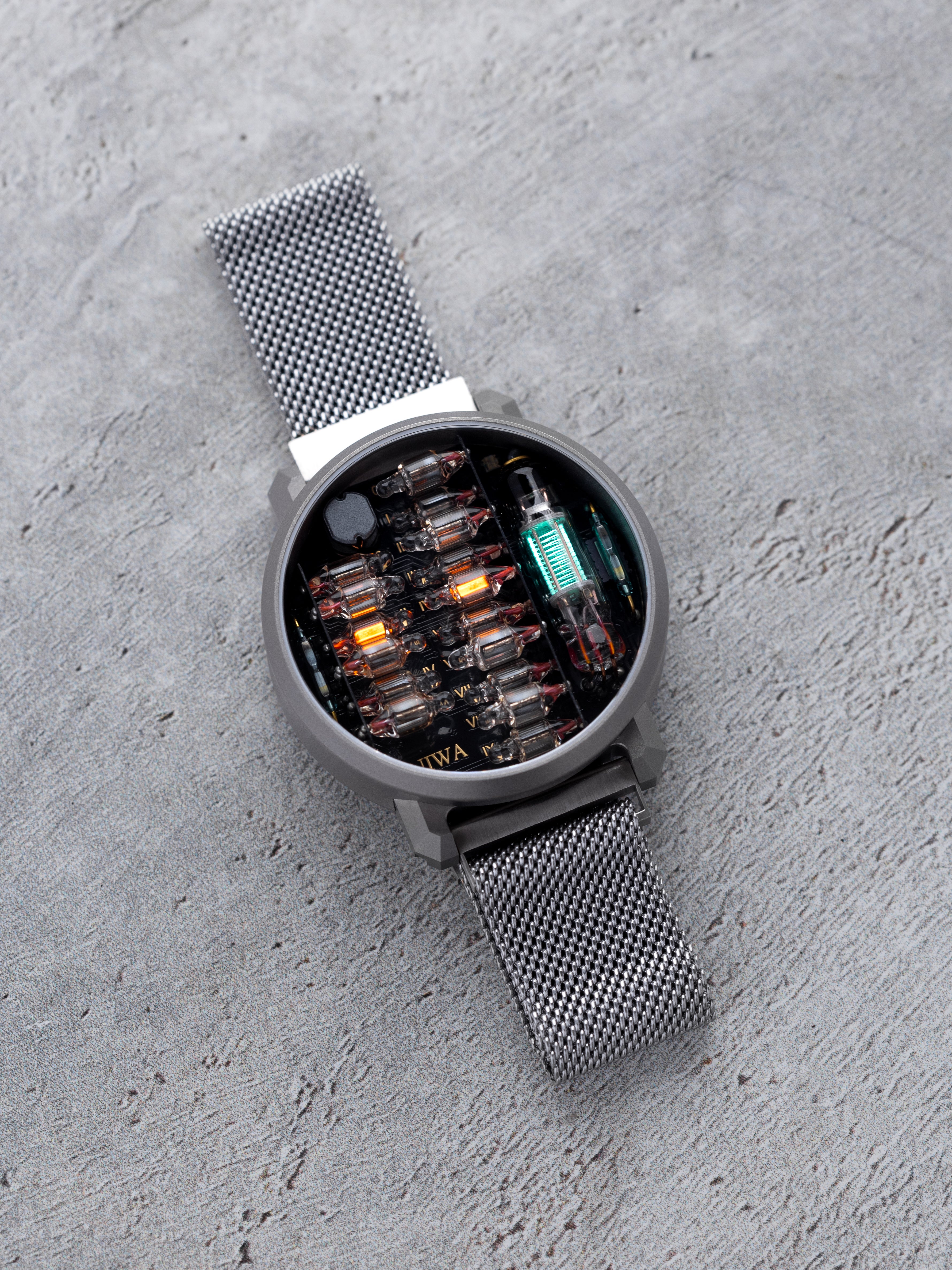 NIWA Lunokhod watch. Moon gray case.