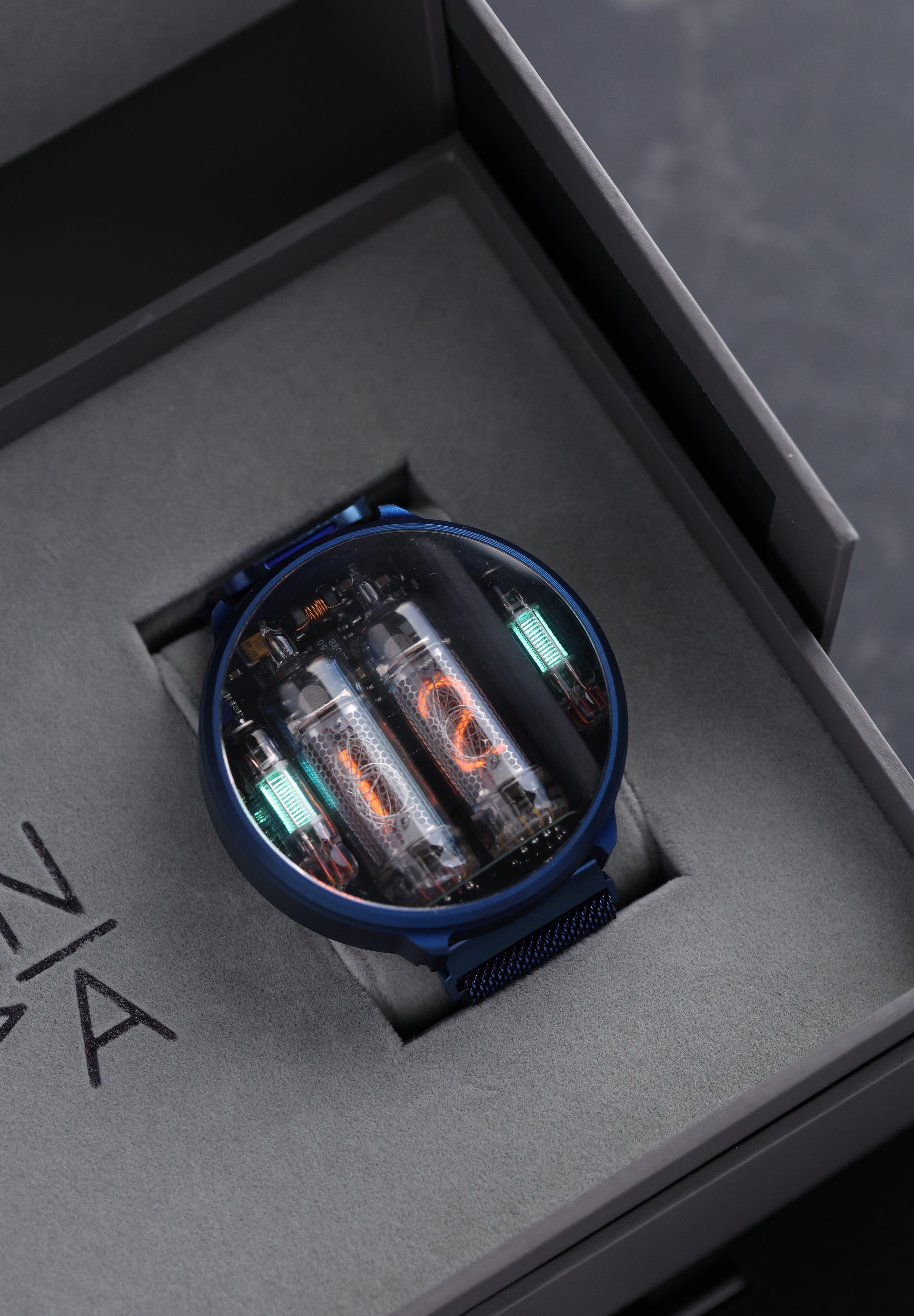 NIWA Nixie watch V 2.0 - Fallout blue. Limited. Only 10.