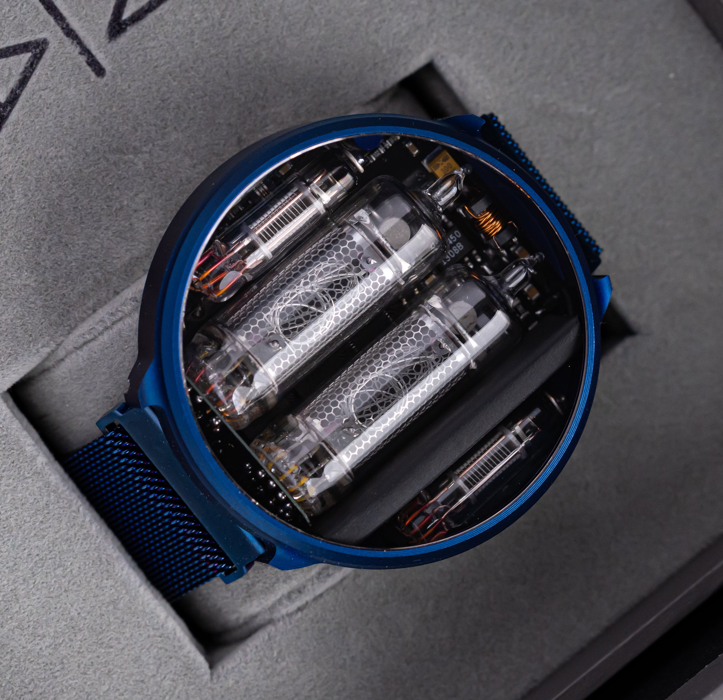 NIWA Nixie watch V 2.0 - Fallout blue. Limited. Only 10.