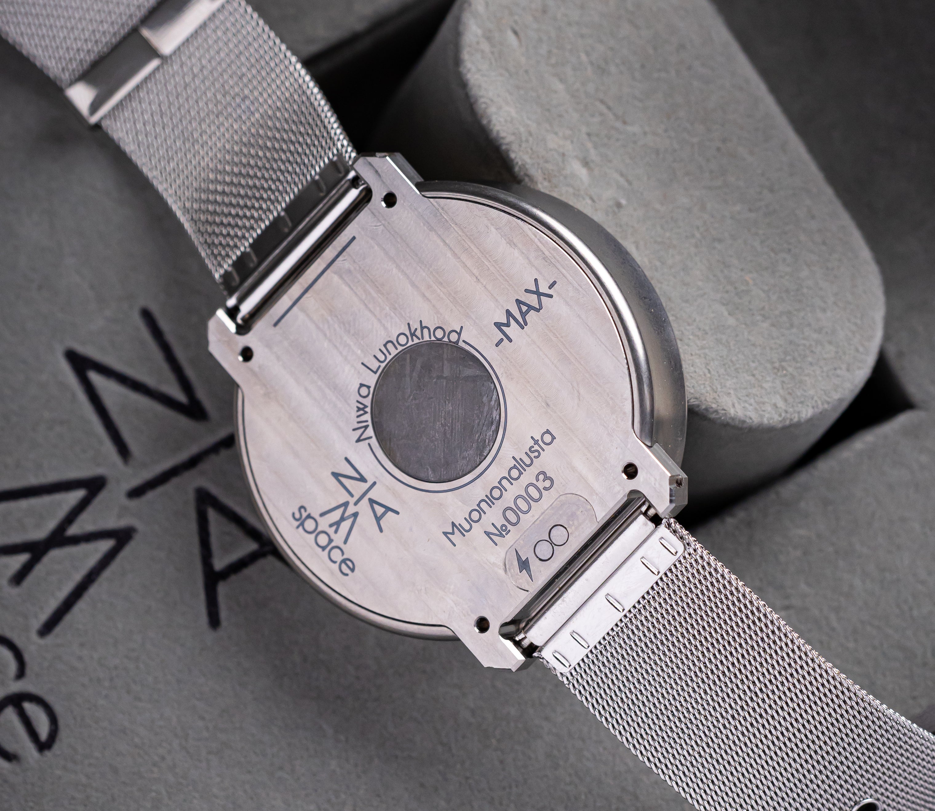 NIWA Lunokhod MAX watch. Polished mirror steel case.