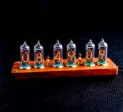 IN-14 6- digits Nixie clock Kit. Wooden case. Tubes included. Wi-fi.