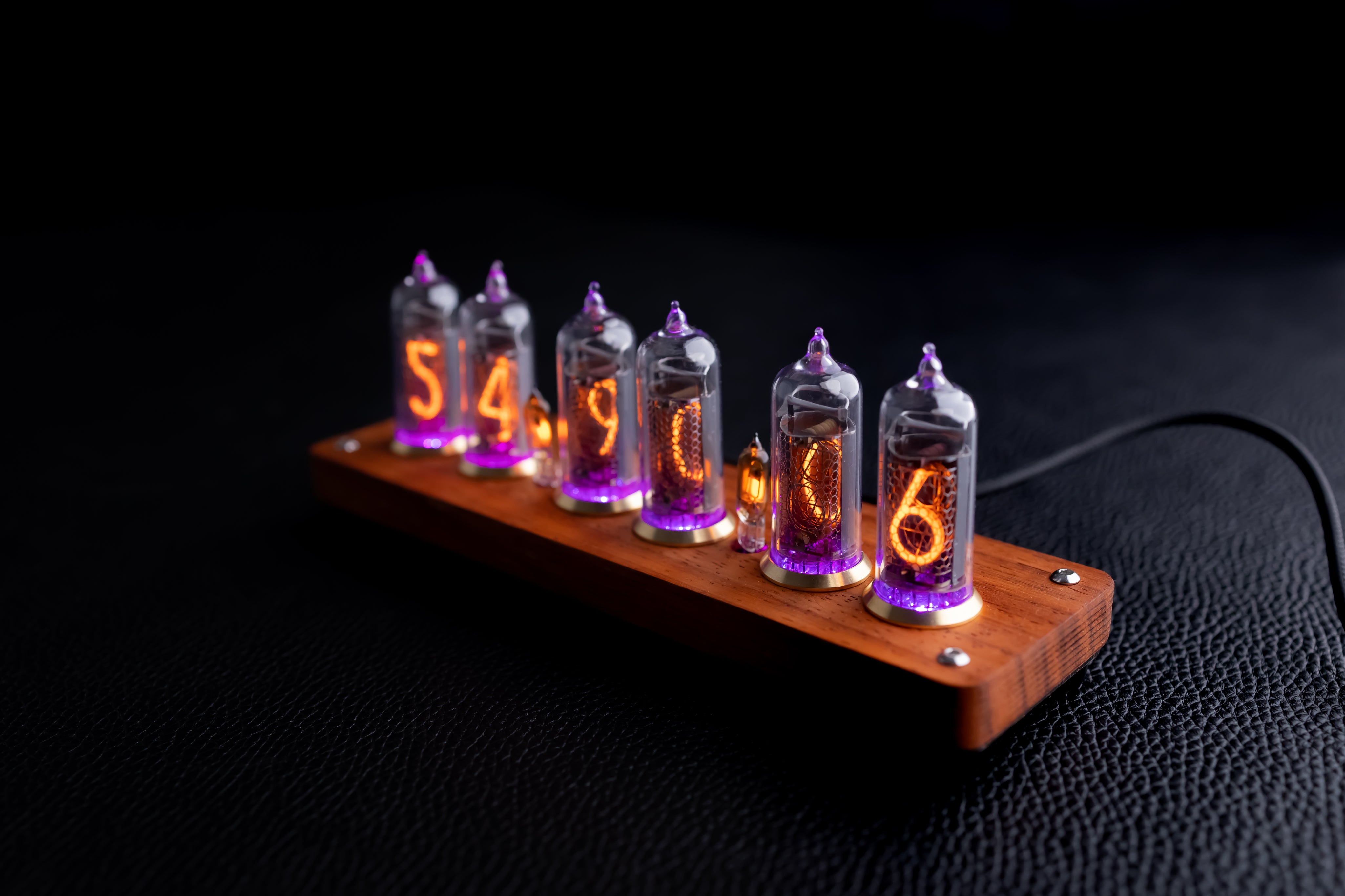 IN-14 Nixie Tube Clock | Retro Vintage Style. Warm Glow. Steampunk. 6 tubes