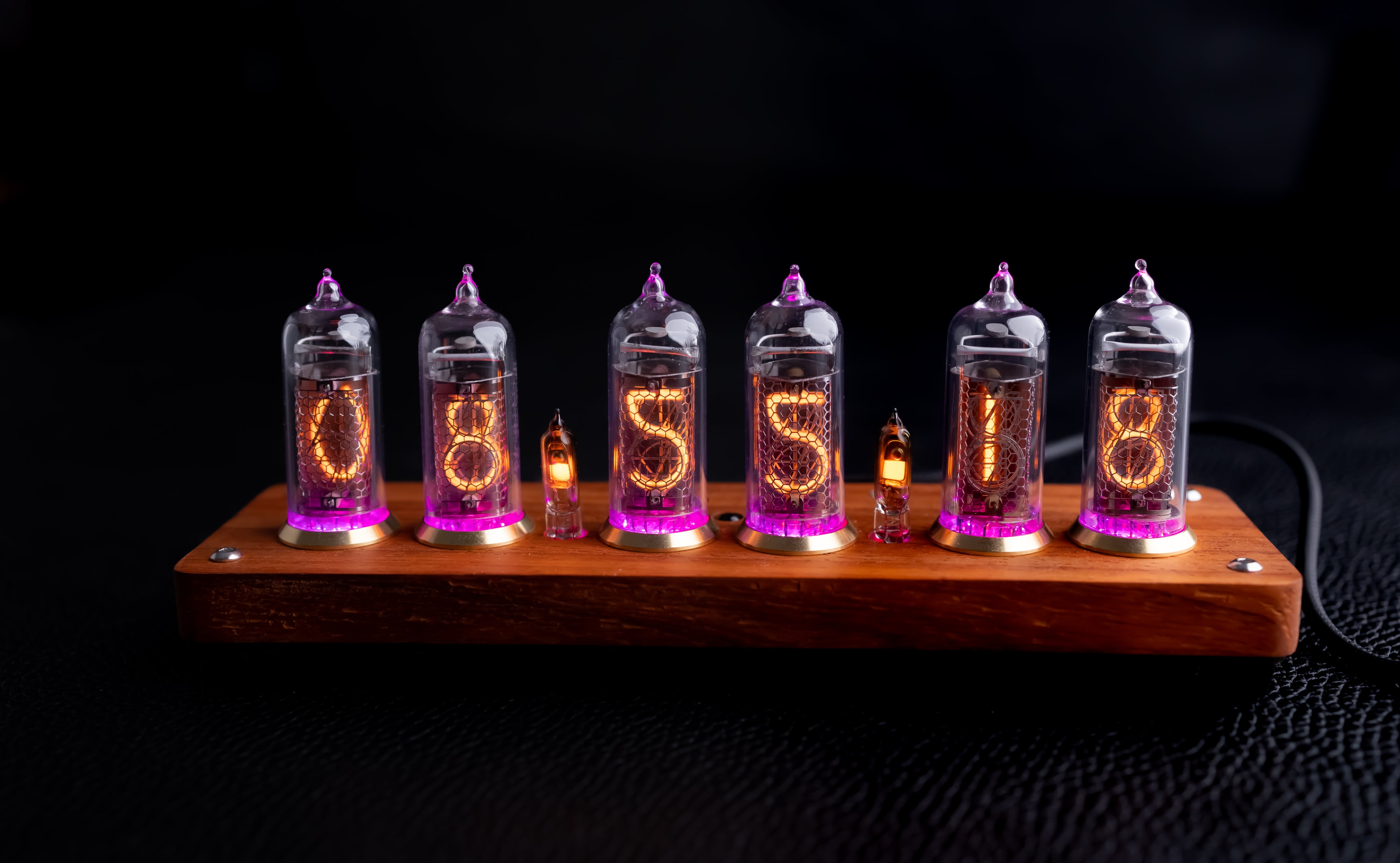 IN-14 Nixie Tube Clock | Retro Vintage Style. Warm Glow. Steampunk. 6 tubes