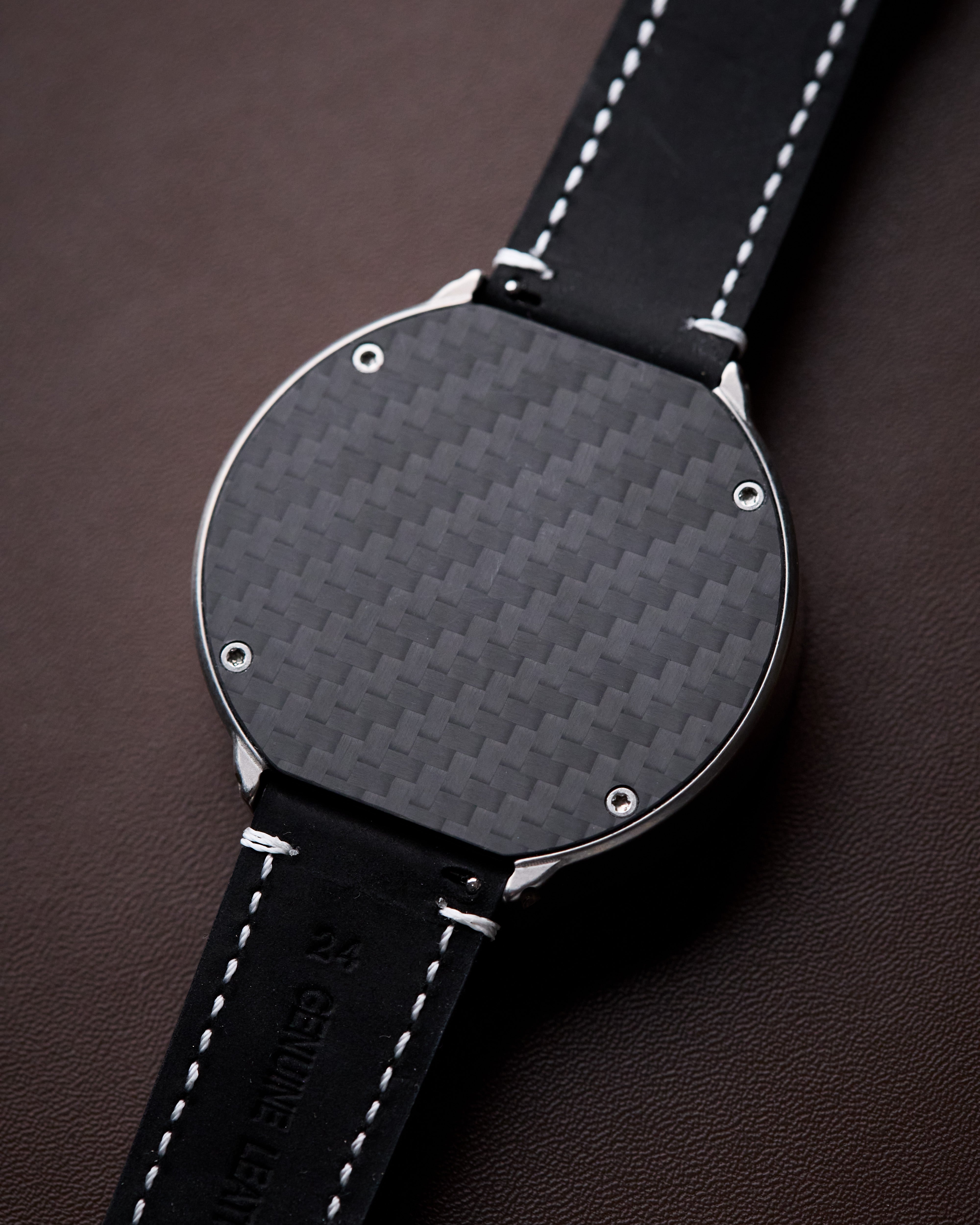 NIWA Nixie watch V 2.0 - Moon Crater Gray. Titanium case.