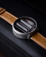 NIWA Nixie watch V 2.0 - Titanium moon gray case.
