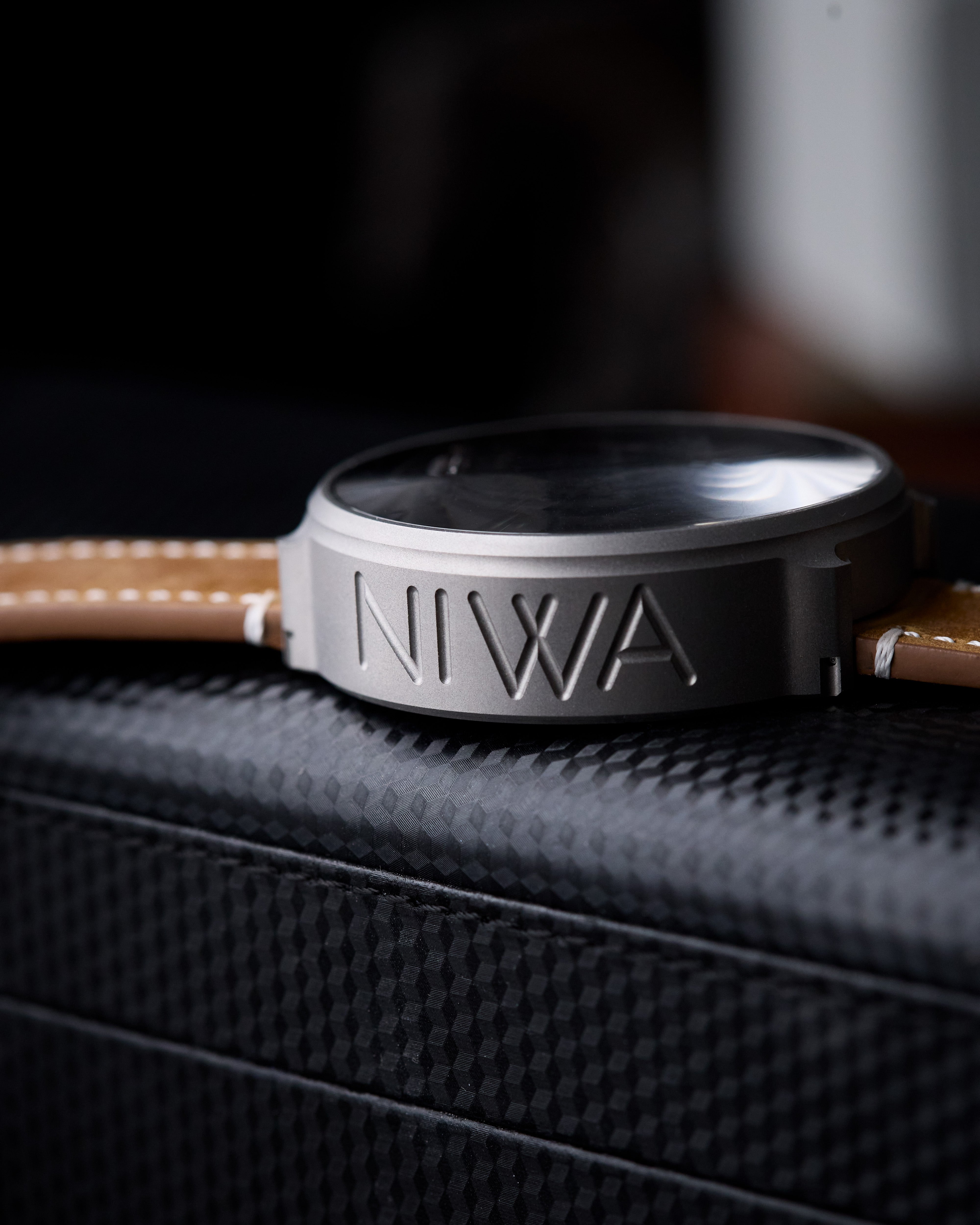 NIWA Nixie watch V 2.0 - Titanium moon gray case.