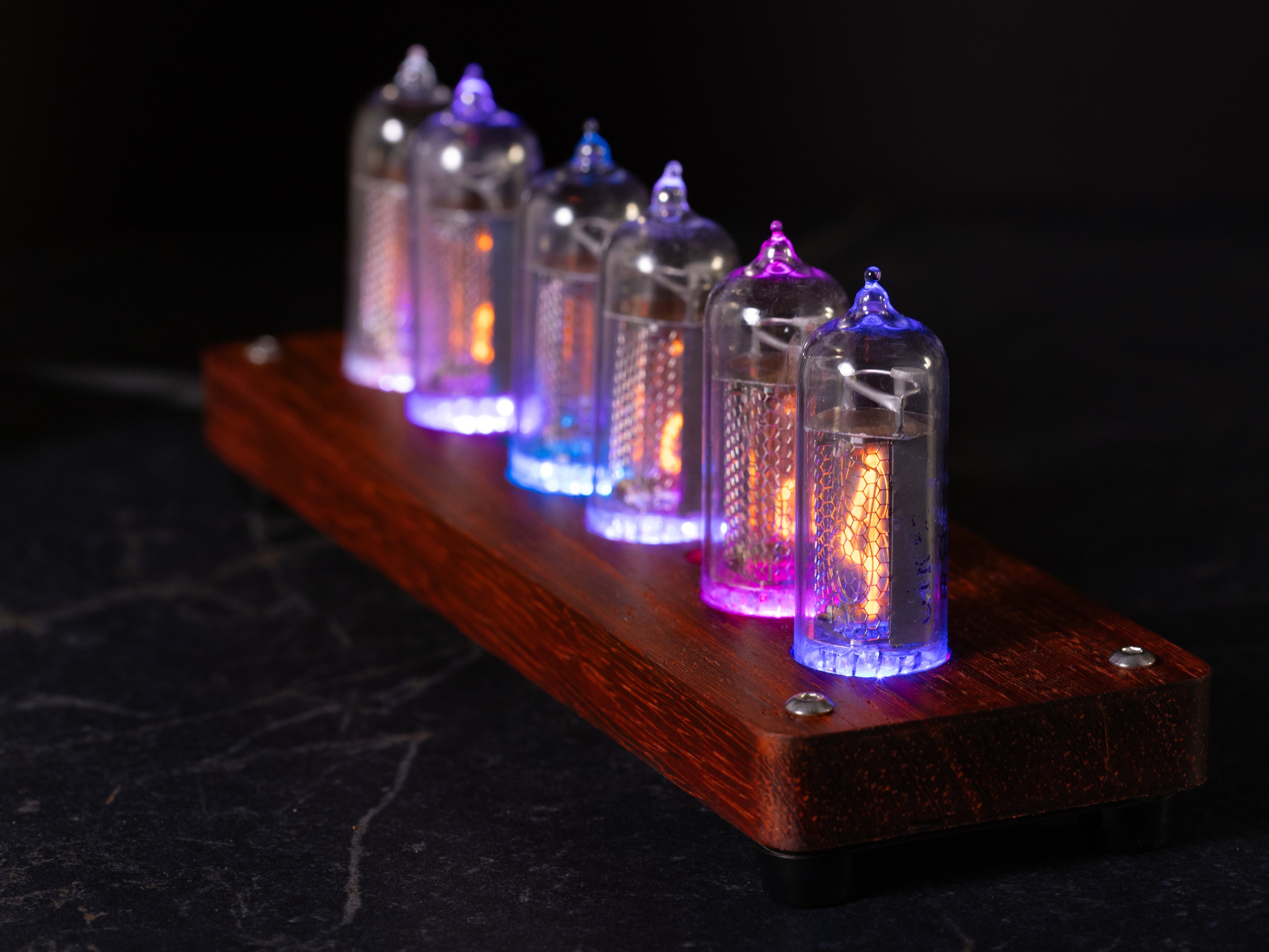 IN-14 6- digits Nixie clock Kit. Wooden case. Tubes included. Wi-fi.