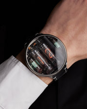 NIWA Nixie watch V 2.0 - Moon Crater Gray. Titanium case.