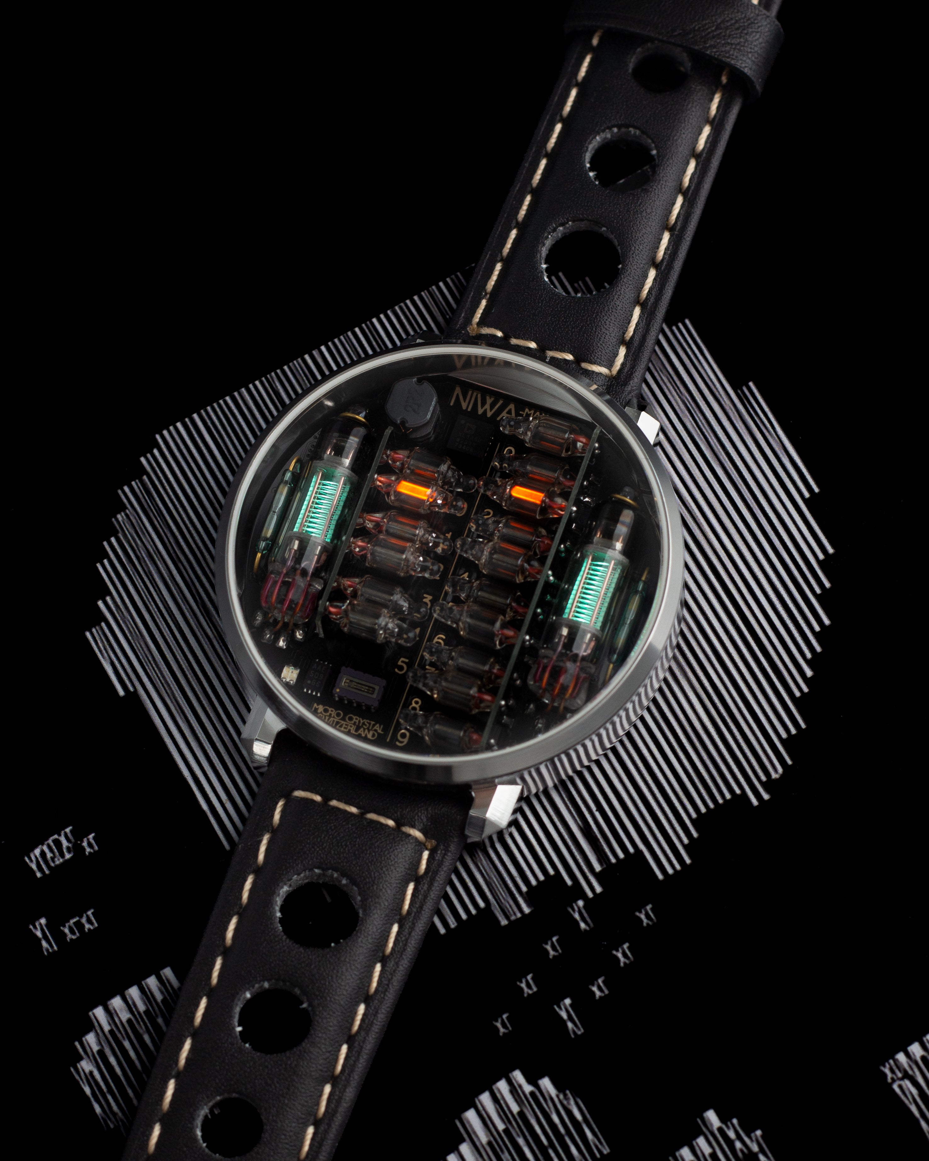 NIWA Lunokhod MAX watch. Polished mirror steel case.