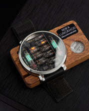 NIWA Lunokhod MAX watch. Polished mirror steel case.