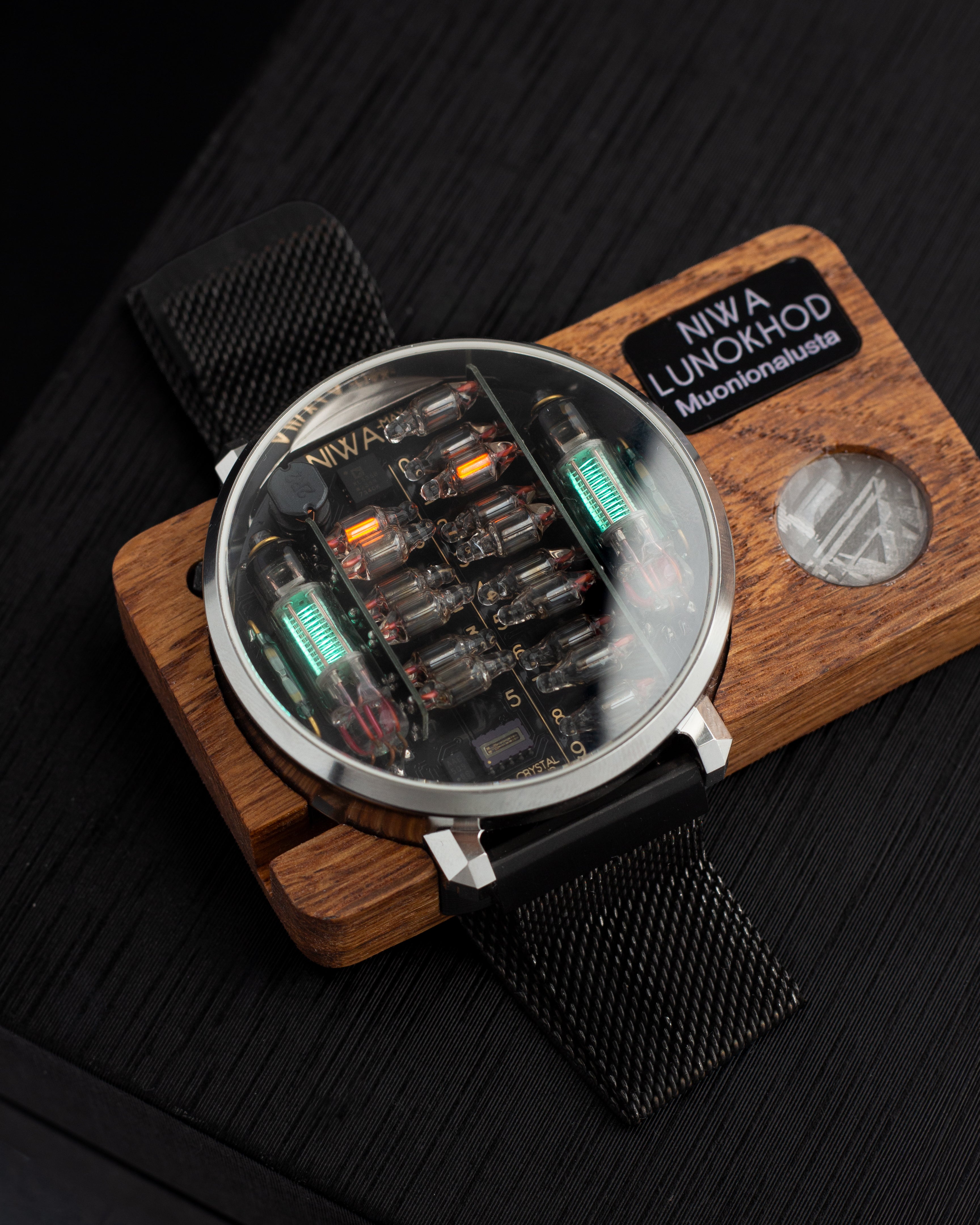 NIWA Lunokhod MAX watch. Polished mirror steel case.