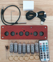 IN-14 6- digits Nixie clock Kit. Wooden case. Tubes included. Wi-fi.