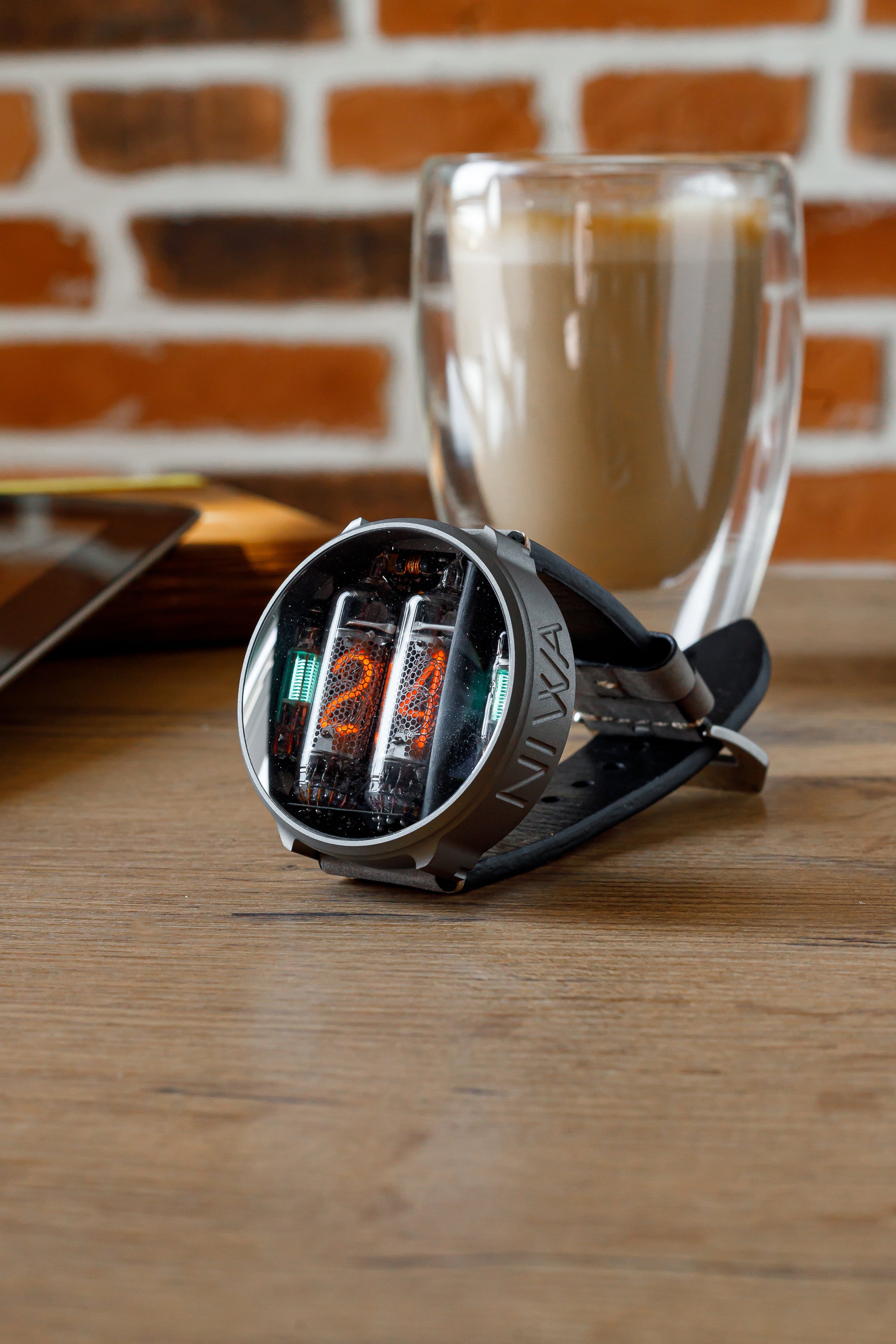 NIWA Nixie watch V 2.0 - Titanium moon gray case.