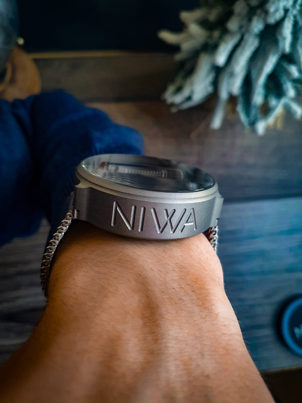 NIWA Nixie watch V 2.0 - Titanium moon gray case.